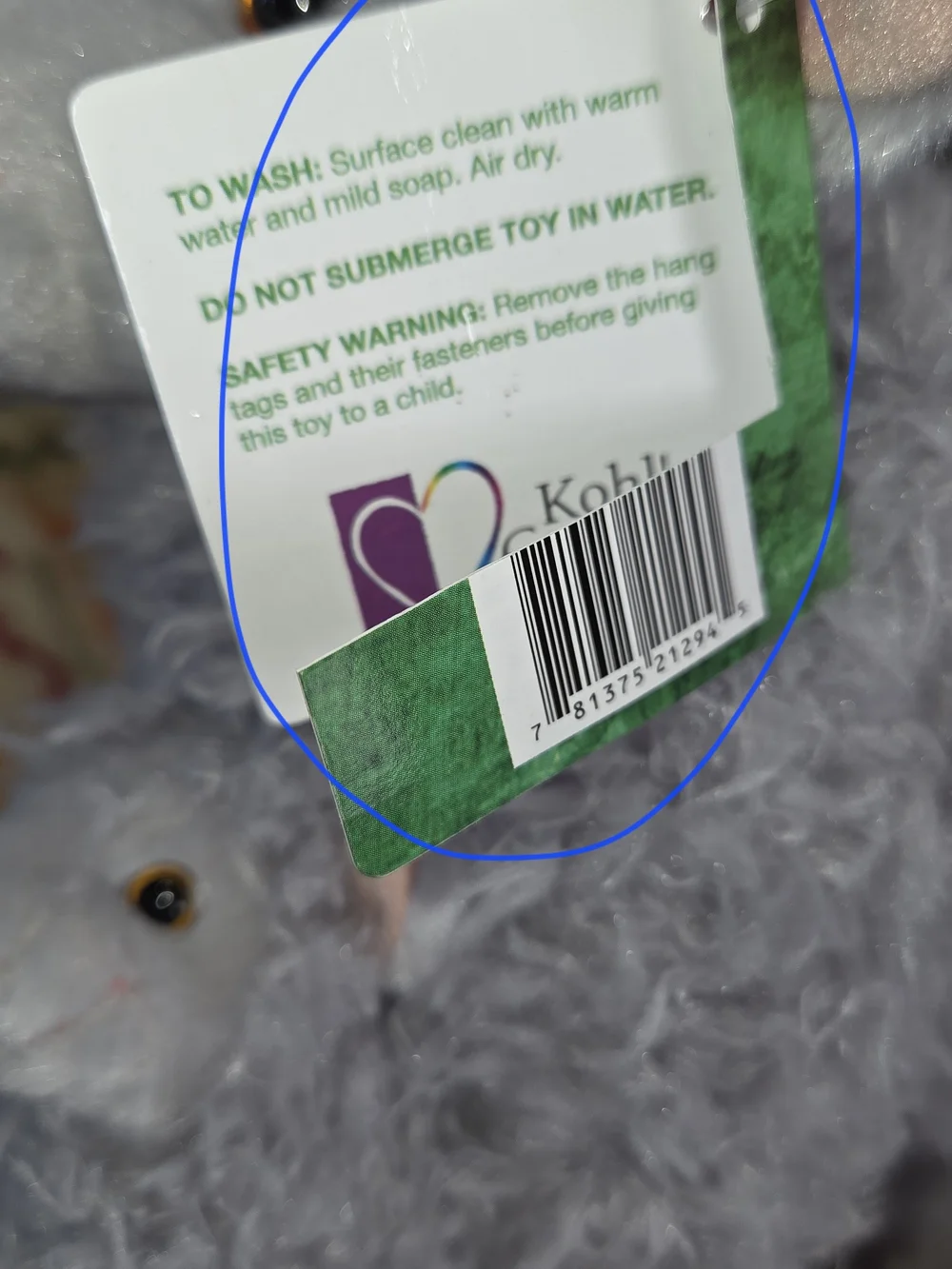 KOHLS CARES Gray Sheep Lamb Ewe Mom Baby Plush 12